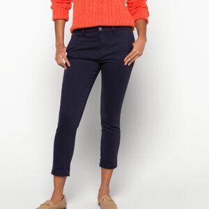 Cosmic Blue Love Callie Cuffed Capri Skinny Pant